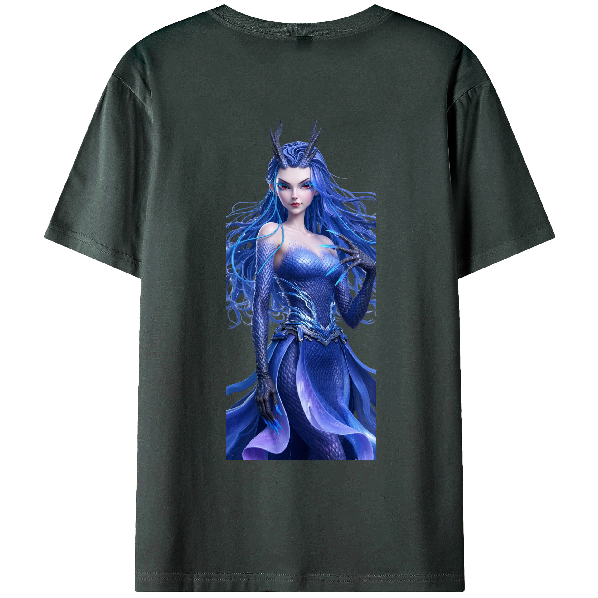（画像用） Ne Zha 2 ナタ 魔童の大暴れ 綿100％ メンズ半袖Tシャツ（バックプリント） 通気性